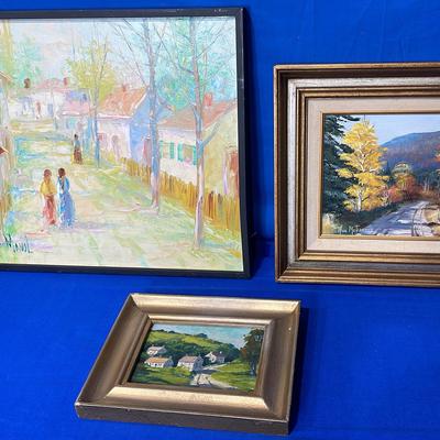Scenic Signed Paintings (3)