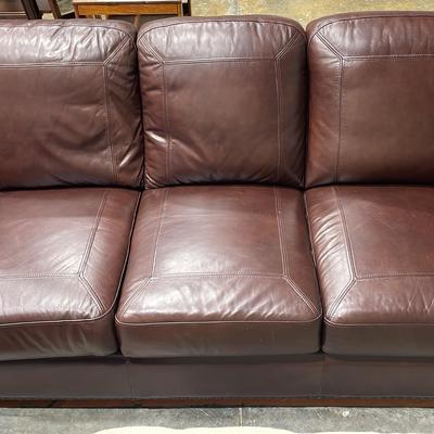 Faux Brown Leather 3 Cushion Sofa By Relax Furniture International Co
