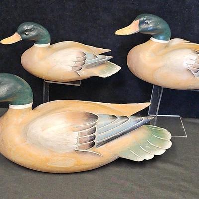 Solid Wood Mallard Duck Decor (3)