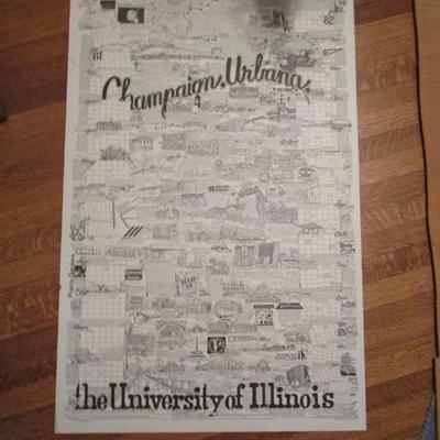 Poster. 1980 Map of Champaign.