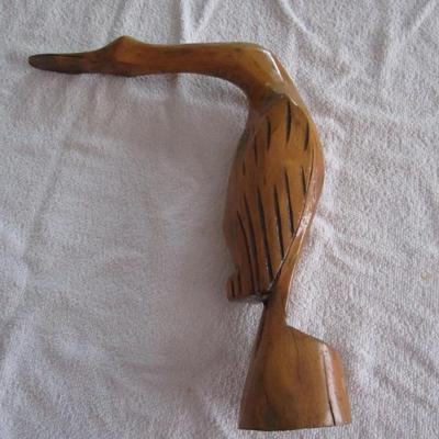 Sale Photo Thumbnail #84: Hand-carved wooden water fowl.