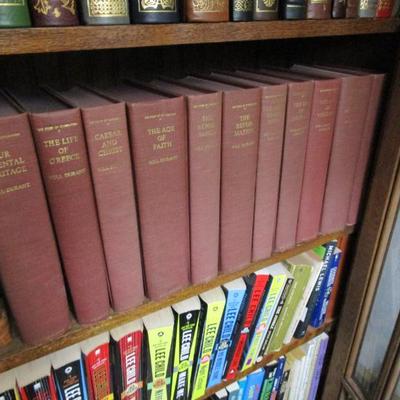 "The Story of Civilization" by Will Durant (Complete set of 11 volumes).   Excellent condition, one owner, read set twice.