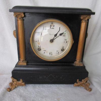 Sale Photo Thumbnail #27: Mantle Clock - Ingraham, Conn. USA. 10.5"H x11"W
