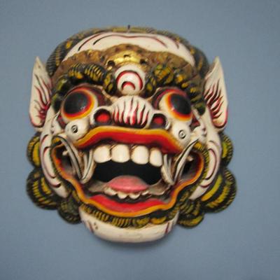 Sale Photo Thumbnail #93: Burmese ceremonial mask purchased during travels in an open market.