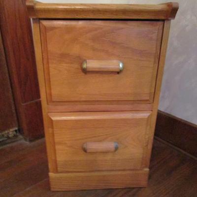 File cabinet - hand-made of oak, 2 file size drawers