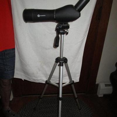 Sale Photo Thumbnail #98: Spotting Scope with Tripod and Carrying Case.  Simmons.

