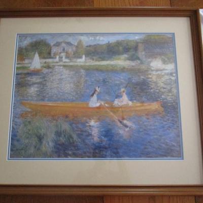 Sale Photo Thumbnail #68: Monet print - framed and matted - wooden frame 