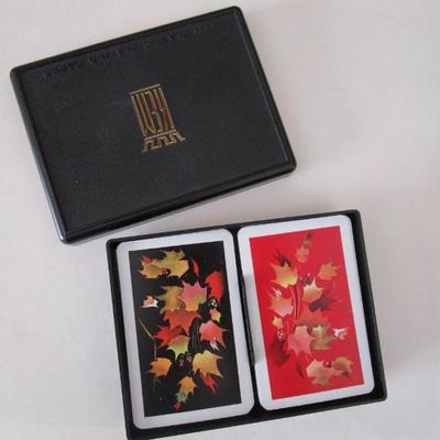Sale Photo Thumbnail #79: Two decks of Kem Cards in card holder.