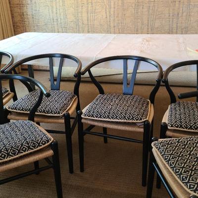 6 Hans Wegner Design Dining Table Chairs