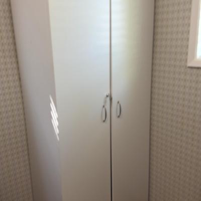 Locking Vertical Storage Cabinet With Contents