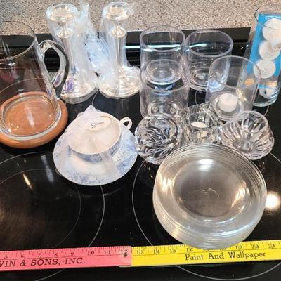 Candle Holders & Dessert Plates & Juice Pitcher 