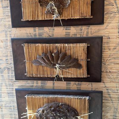 Trio Of Metal & Wood Wall Hangings