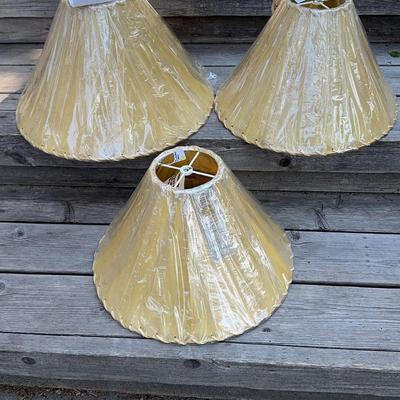 3 Buckskin Rawhide Lamp Shades