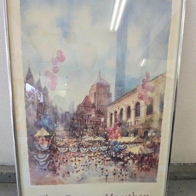 The Boston Marathon Framed Poster 1987