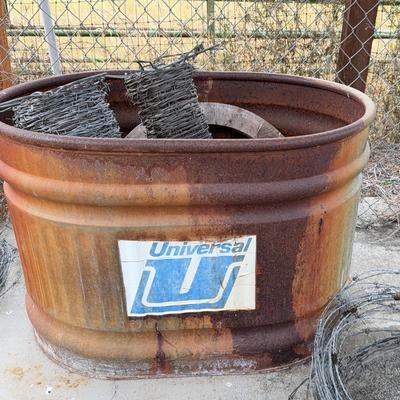Barbed Wire and Bin