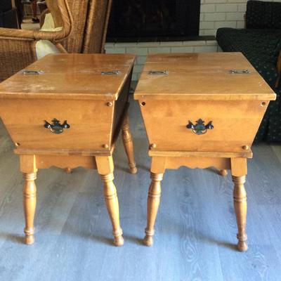 Mid-Century Colonial style Flip-Top - Doughbox end/side tables