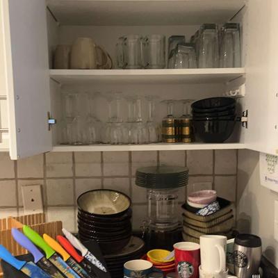 Kitchen Collection with Designer Knife Set & Starbucks Mugs
