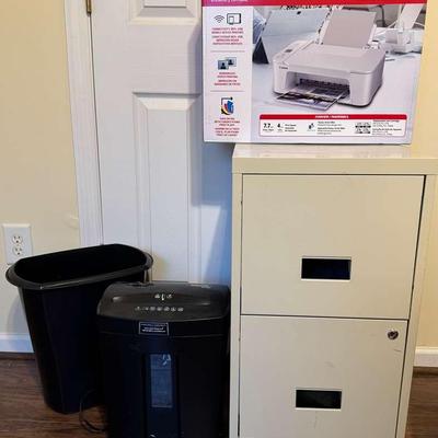 Office Essentials Bundle – Canon Printer, Filing Cabinet, Shredder & More