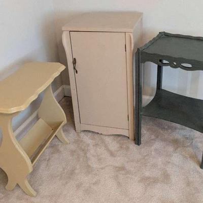 Set of Three Painted Wood Furniture Pieces