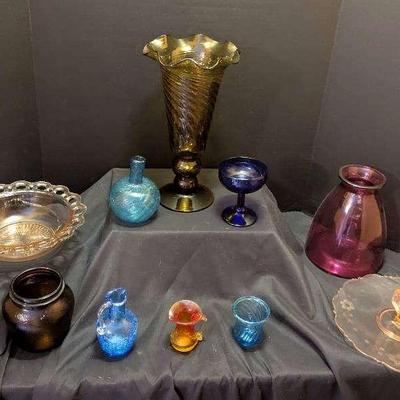 Vintage Art Glass Collection – Vases, Bowls & Miniature Pitchers