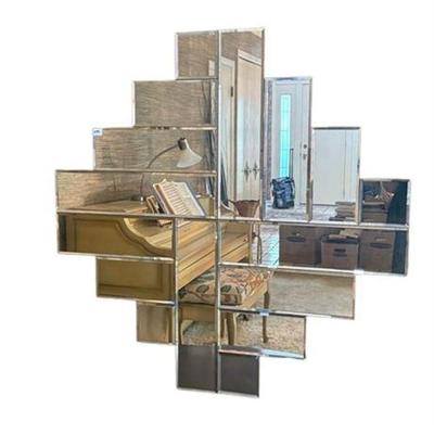 Lot 023   
Mid Century Modern Geometric Beveled Mirror