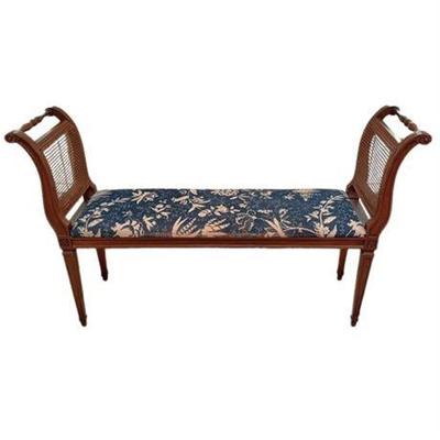 Lot 015  
Regency Styled Caned Window Bench