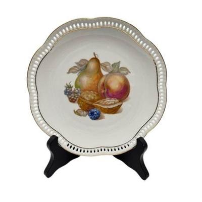 Lot 100-309  
Schumann Arzberg, Germany Reticulated Porcelain Fruit Plate, Set Of Two