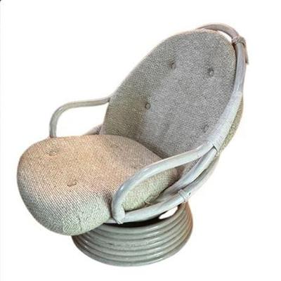 Lot 006   
Mid Century Rattan Swivel Chair