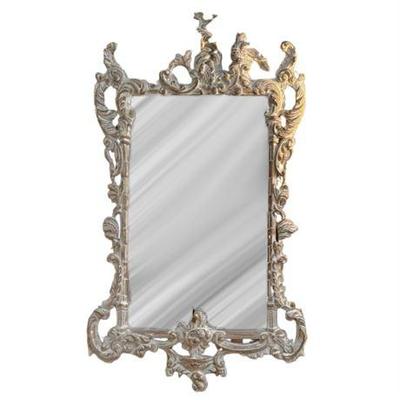 Lot 017   
Hollywood Regency Style Gold Washer Mirror