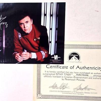 Autographed Walter Koenig Photo with Certificate 