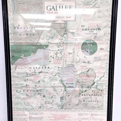 The Land of Galilee Historical Map, 1983