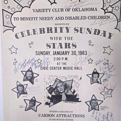 Signed Advertisement Celebrity Sunday with it’s Stars