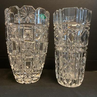 Shannon Crystal Vase Designs Of Ireland & Diamond Cut Vasaes