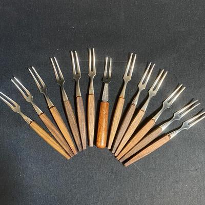 Vintage Stainless Steel Cocktail Forks 