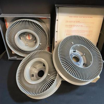 3 Kodak Carousel Slide Trays (for 80 Slides ea)