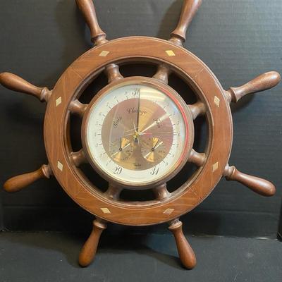 Vintage Taylor Sybron Ship Wheel Thermometer Baroguide Home Weather Station For Repair