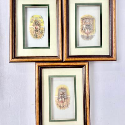 3-Piece Set “In The Frame” 3D Decoupage Art Collection