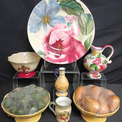 Collection of Decorative Tableware & Pitchers – Pfaltzgraff, Noble Excellence, Artimino And More