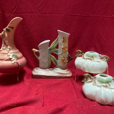 Roseville Pottery: Bittersweet Double Bud Vase, Snowberry Ewer & More
