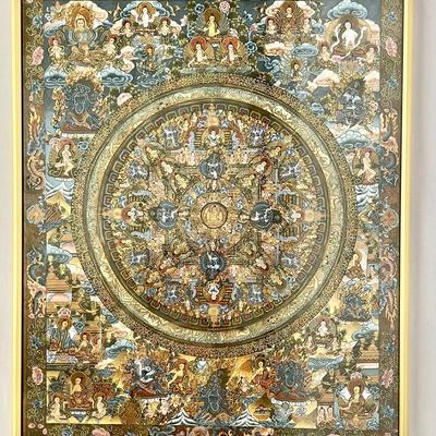 Framed Thangka Mandala Painting 