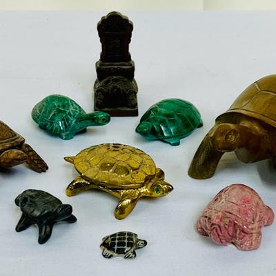 A Bale of Turtles / Bronze Stamp, Malachite, Brass & More