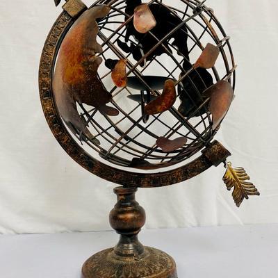 Rustic Metal Globe Candle Holder