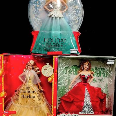 Holiday Barbie Collector Trio – 2015, 2016 & 2023 (35th Anniversary)
