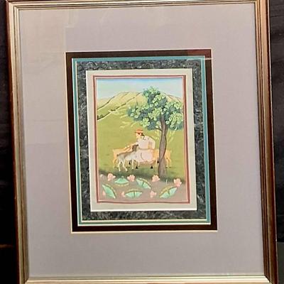 Indian Miniature, Animal Kindness Ahimsa Framed Painting