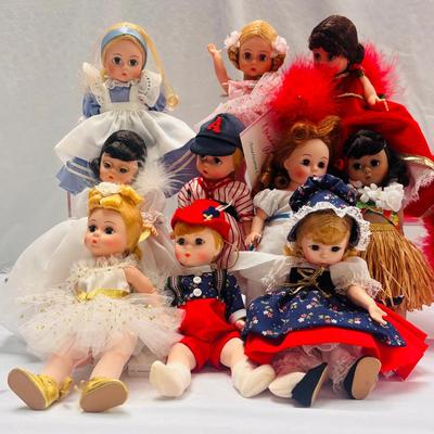 (9) Madame Alexander Dolls