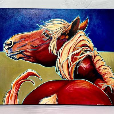 R. Collins - “Branded For Life” Canvas Oil Painting 
