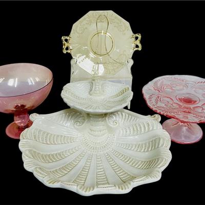 Lenox Shell Two-tier Dish, Depression Glass & More