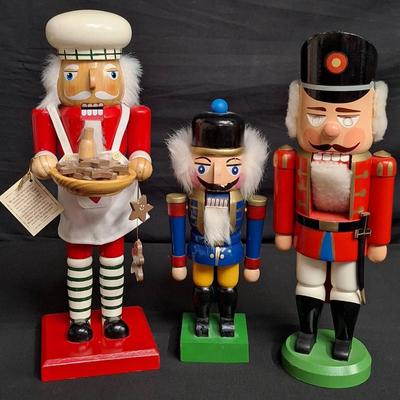 Three Wooden Nutcrackers 