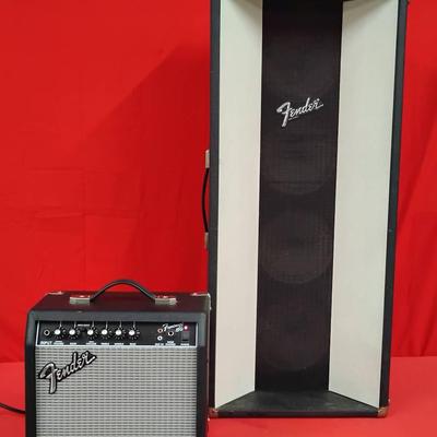 Vintage Fender Speaker Enclosure And Fender Amplifier 