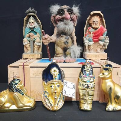 Mixed Collectible Figurines & Ornaments – Norse, Troll, and Egyptian Themes